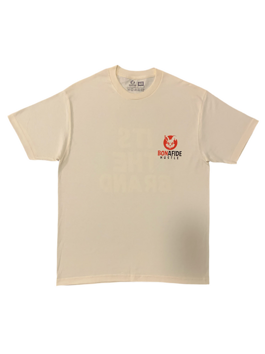 Cream and Red Mens T-Shirt