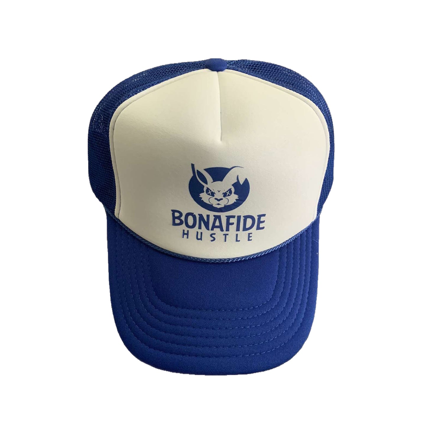 Blue and White Trucker Hat