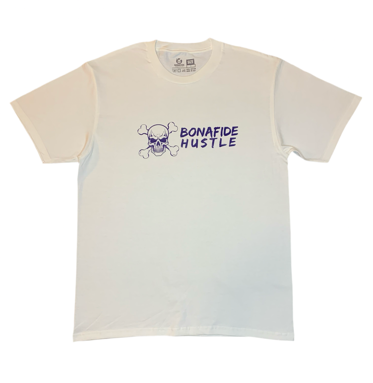 White & Royal Blue Mens T-Shirt